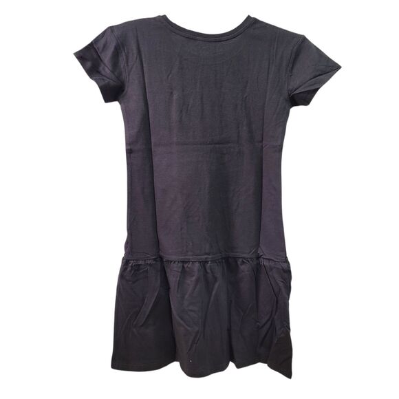 Spotted Zebra Girl Far Out Spaceship Lovely Alien Black Dress Size Medium(8) - Picture 2 of 9